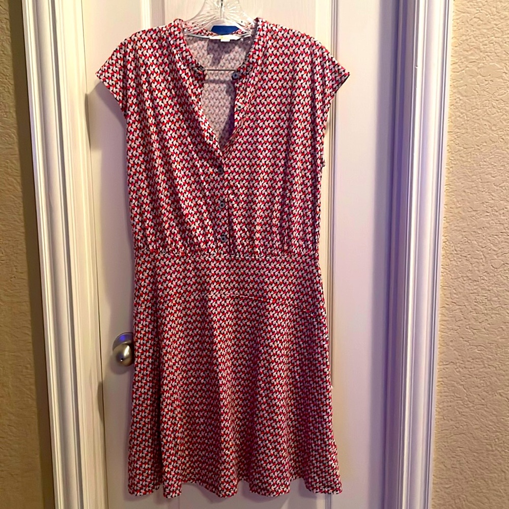 Boden geometric pattern dress size 8
